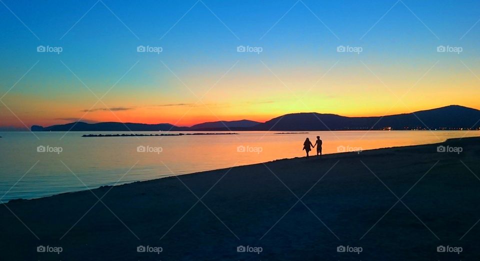 Walking on the beach