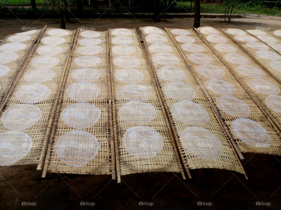 Rice paper in production