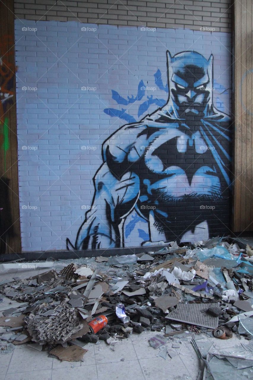 Batman on wall