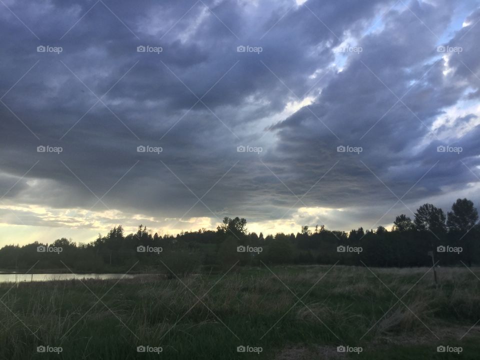 Stormy Clouds over the Valley 