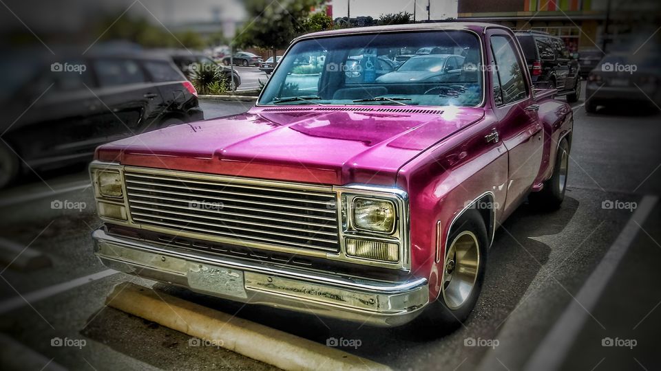 Magenta 1978 Chevy Silverado