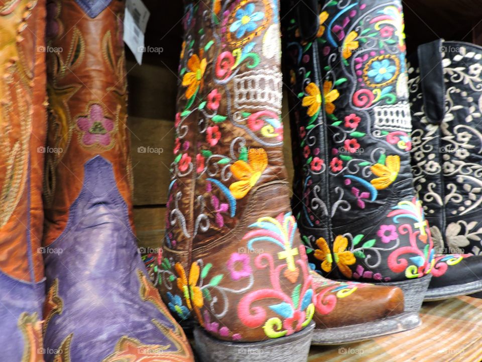 Designed cowboy boots