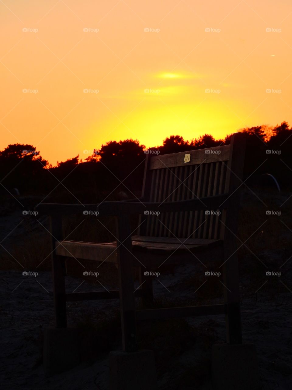 Bench in dusk