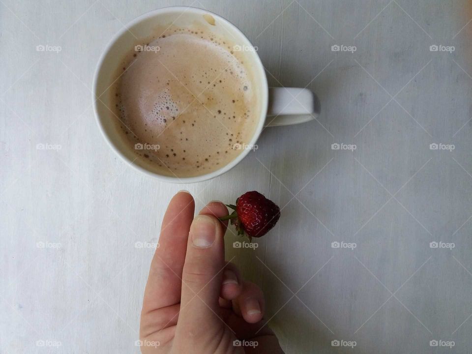 strawberry & coffee