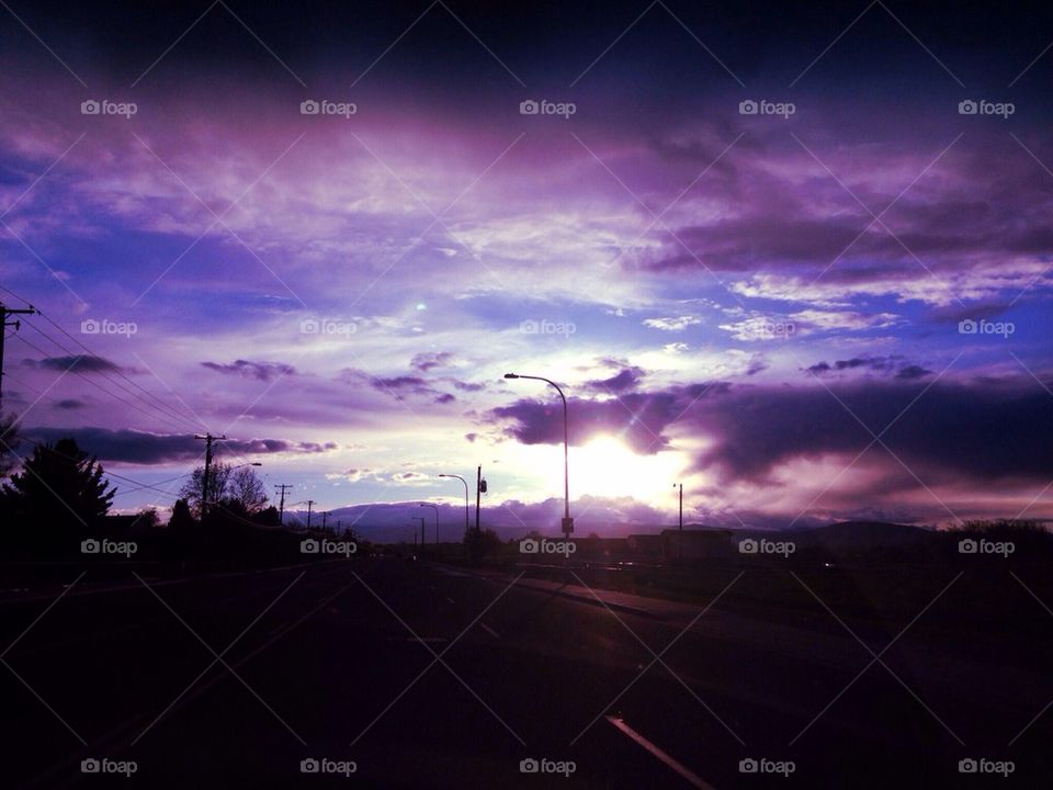 Purple sky