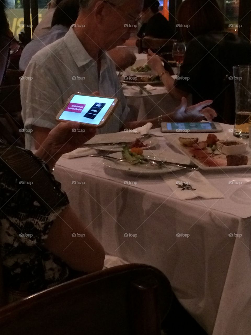 Funny things people do especially old married couples out for dinner!
