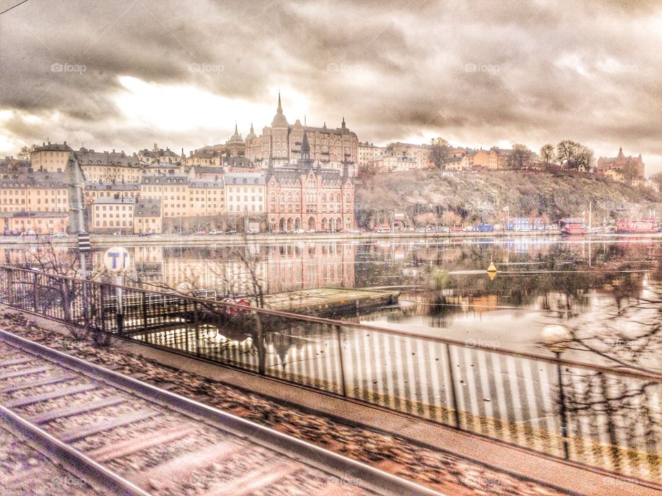 train travelling stockholm view