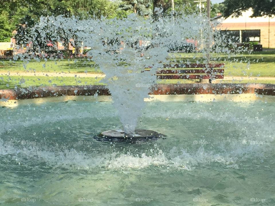 Fountain. Water fountain summer