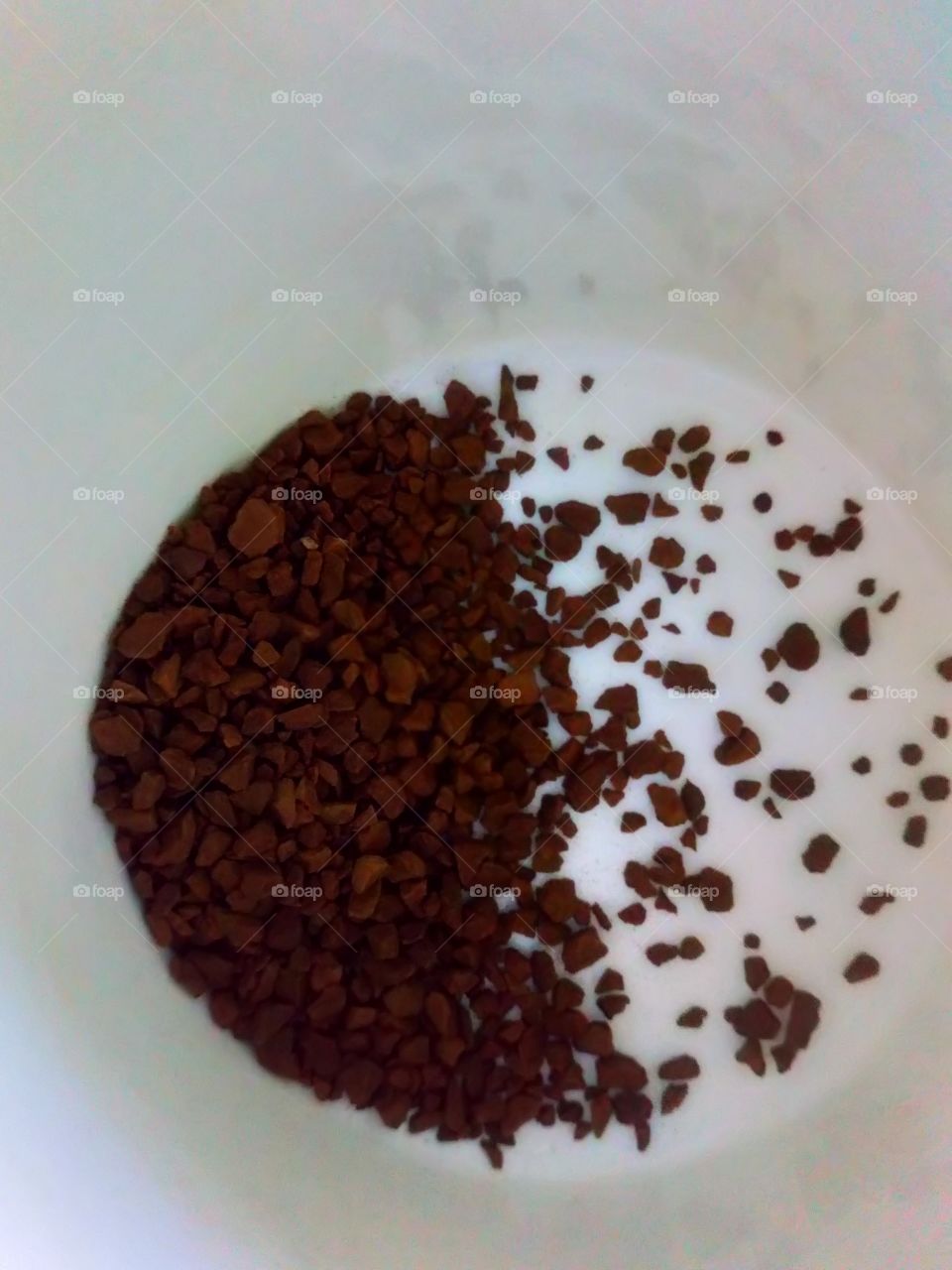 coffee at the bottom of a lug