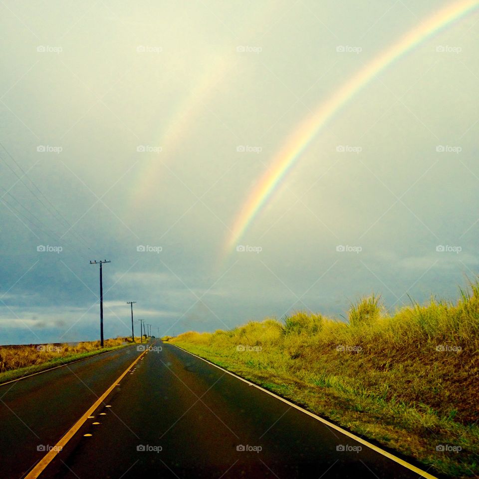 Rainbow, Road, No Person, Highway, Landscape