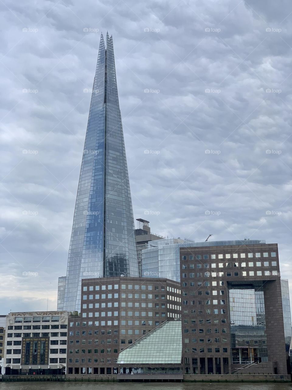 the Shard, iconic famous pyramidal skyscraper in London, UK 