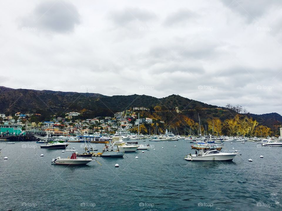 #Ocean #mountains #boats #nature #clouds #Catalina #island  