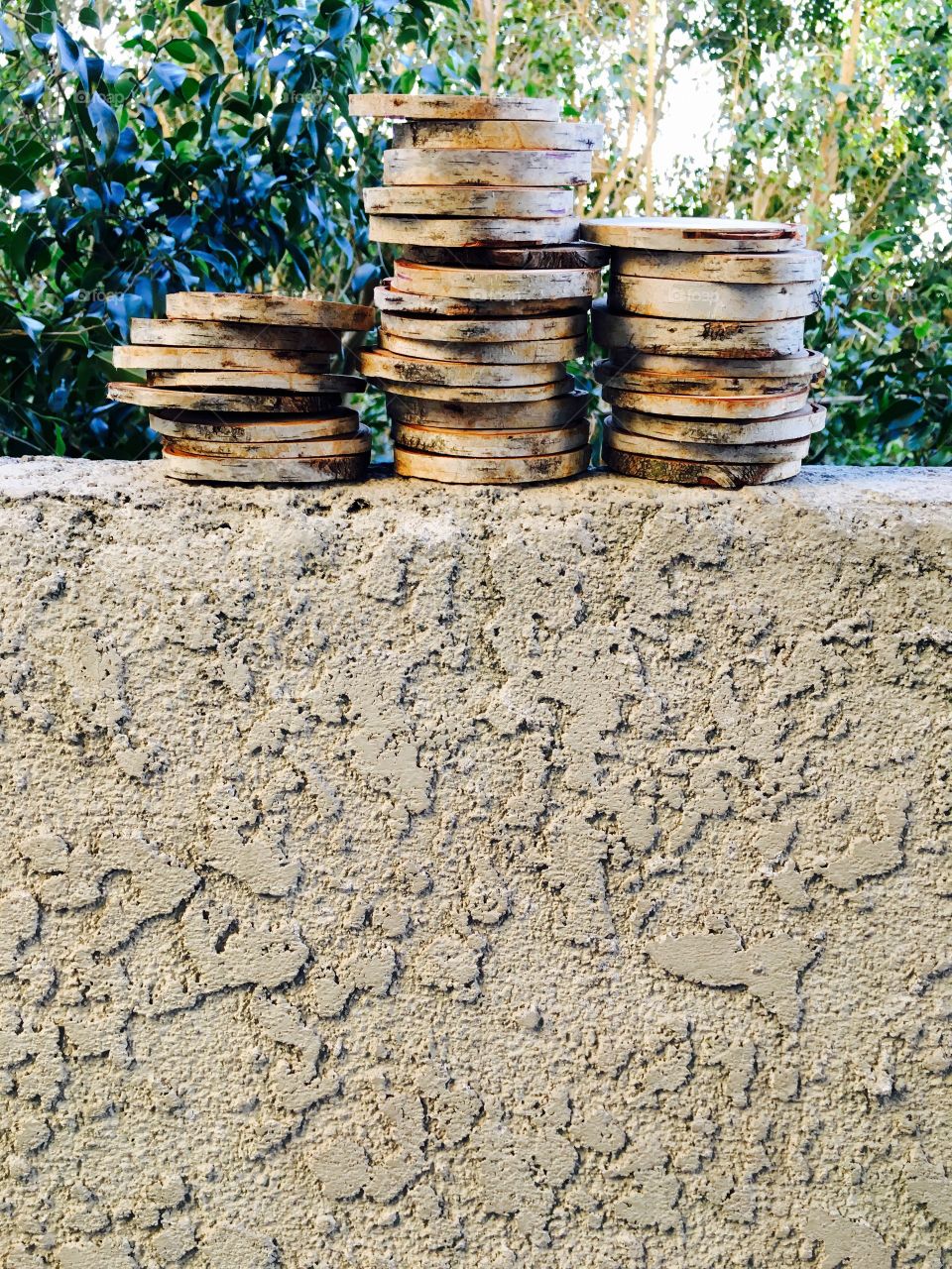 Rounds on a wall