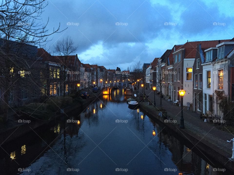 Leiden by Night . Taken in Leiden, The Netherlands