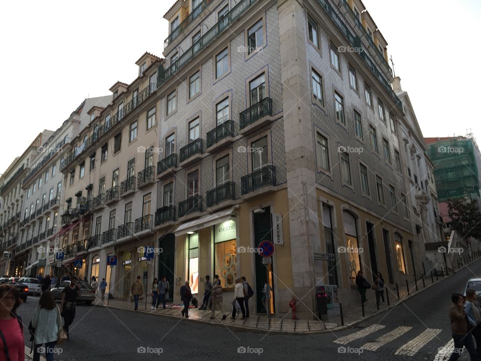 Architecture of Chiado Lisbon. In Lisbon, Portugal, the neighborhood of Chiado is charming and Chic