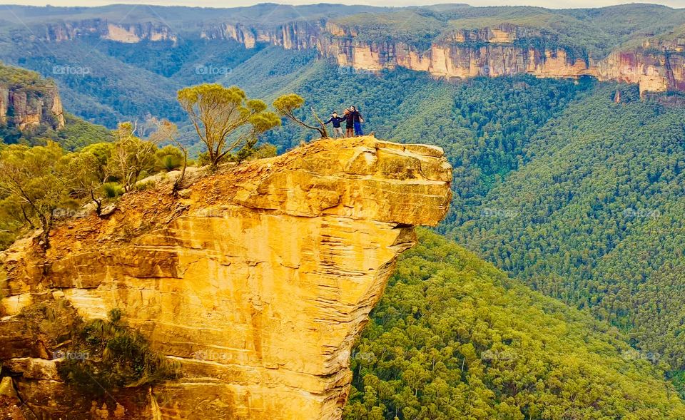 Nature’s high cliffs surrounded by beautiful trees, mountains and valleys