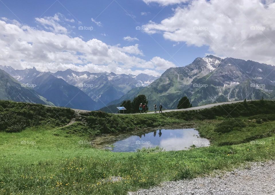 Hiking in the mountains 