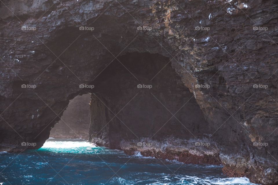 Ocean cave NaPali coast Kauai
