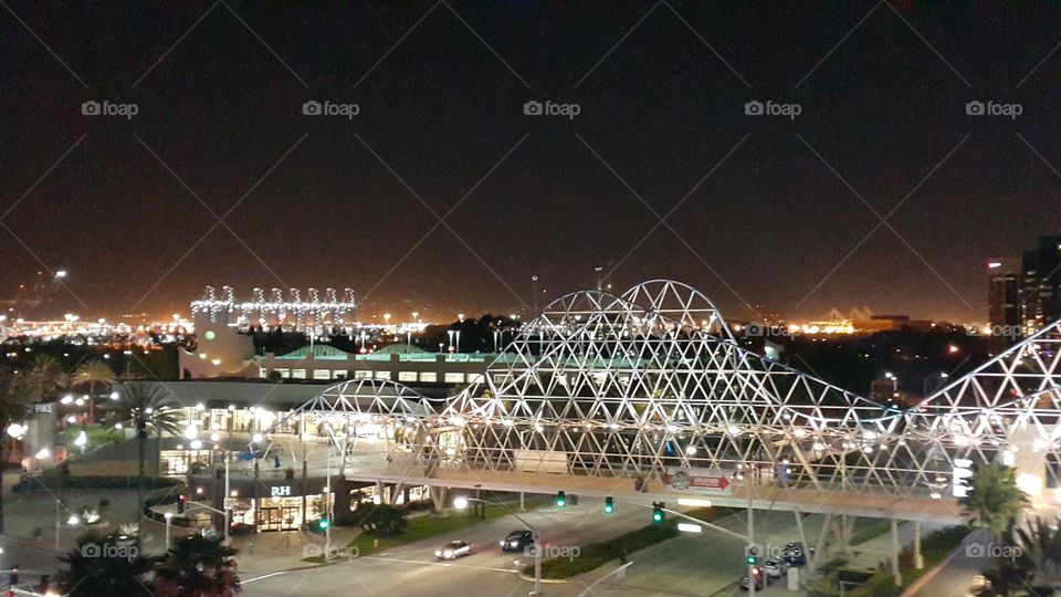 California, Long Beach at night