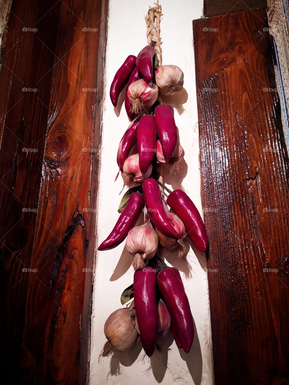 Red chili and garlic bunch