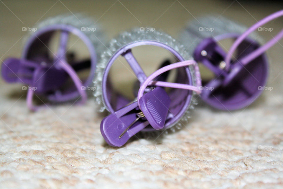 Close-up of hair clips