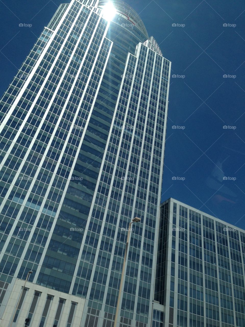 City skyscraper windows