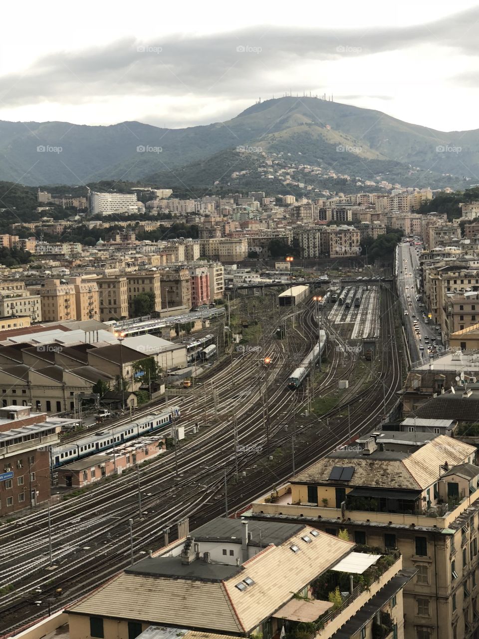 Aerial view of Genoa 