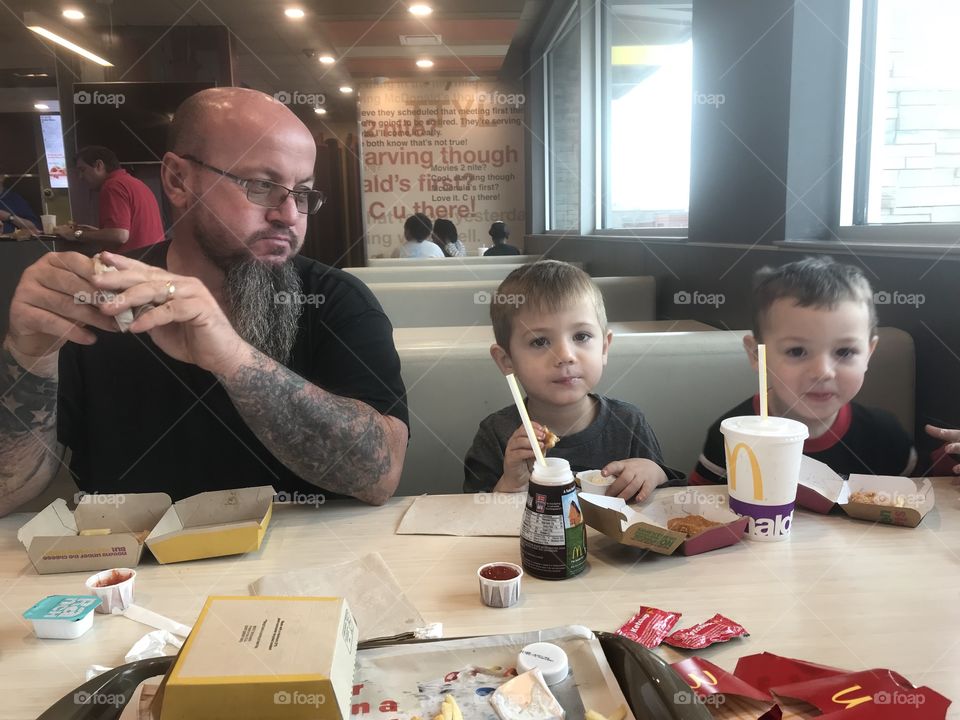 The boys told us they wanted Mac Donald’s so paw pawstop for lunch at Mac Donald’s. Boys love their French fires and chicken nuggets.