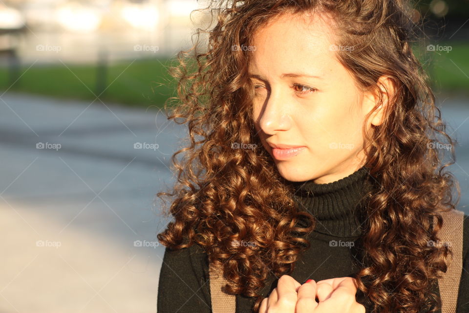 Close-up of a beautiful woman