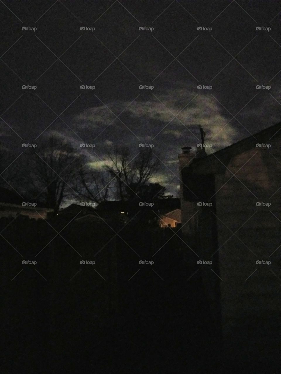 evening sky with clouds