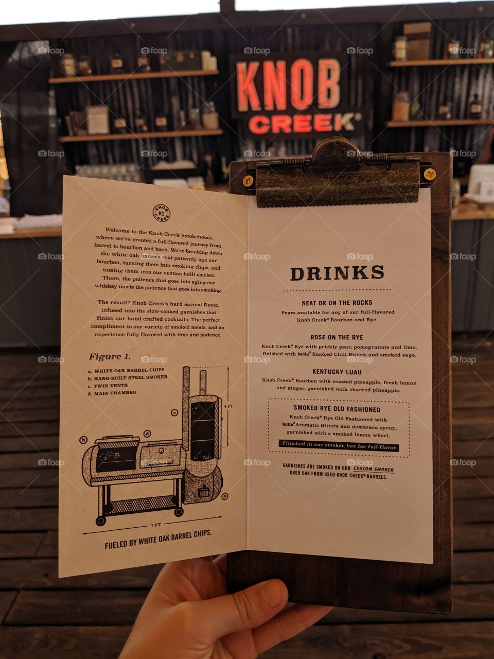 Drink Menu at a Bar