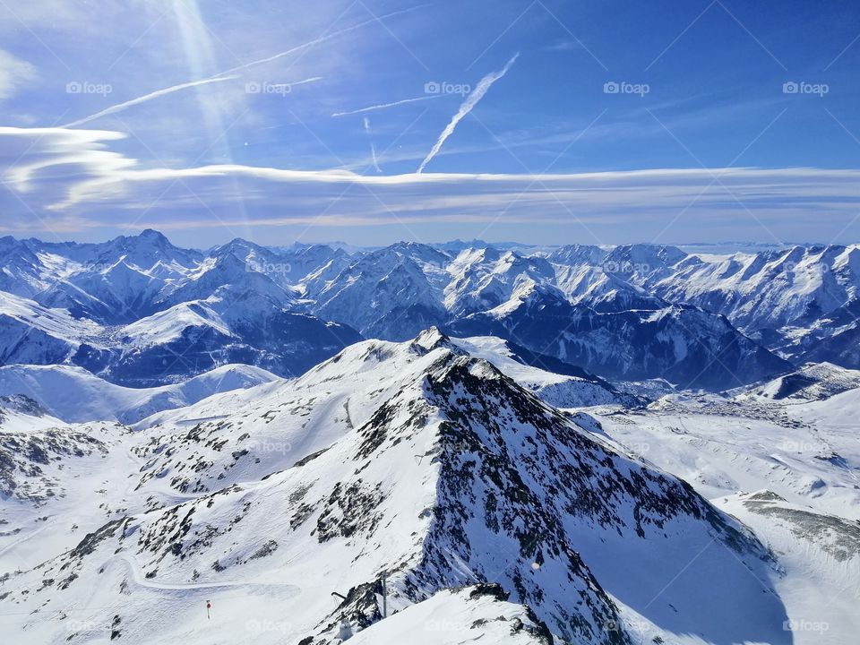 Mountain with snow, Alpes d’Huez, France