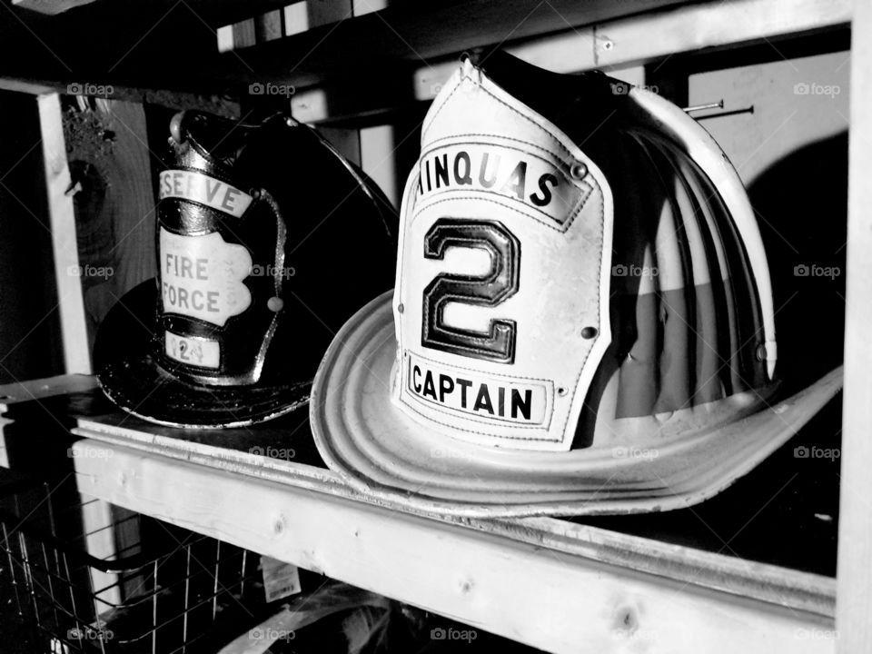 Old Fire Helmets