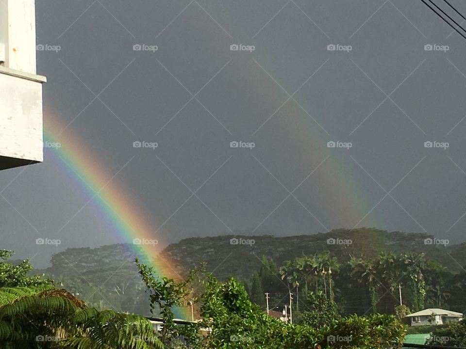 Rainbow over Hilo Hawaii