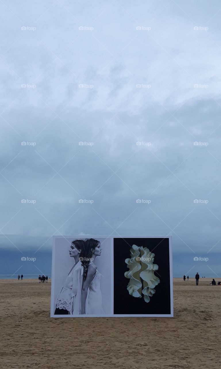 photos on the beach of Deauville
