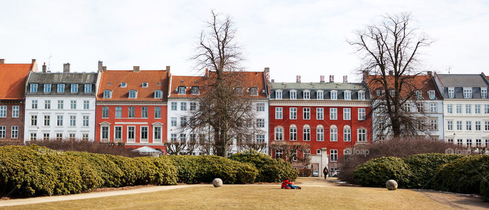 Panoramic view of building