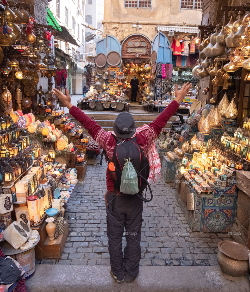 Beautiful lamp Store at Khan market in Kairo Egypt