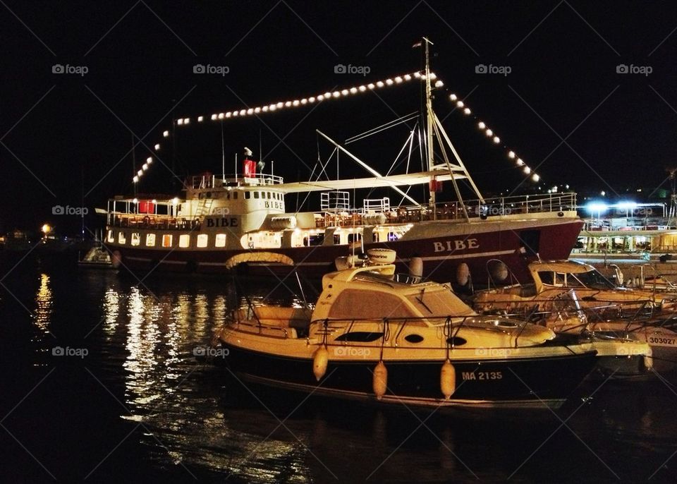 Night in Baska Voda, Croatia