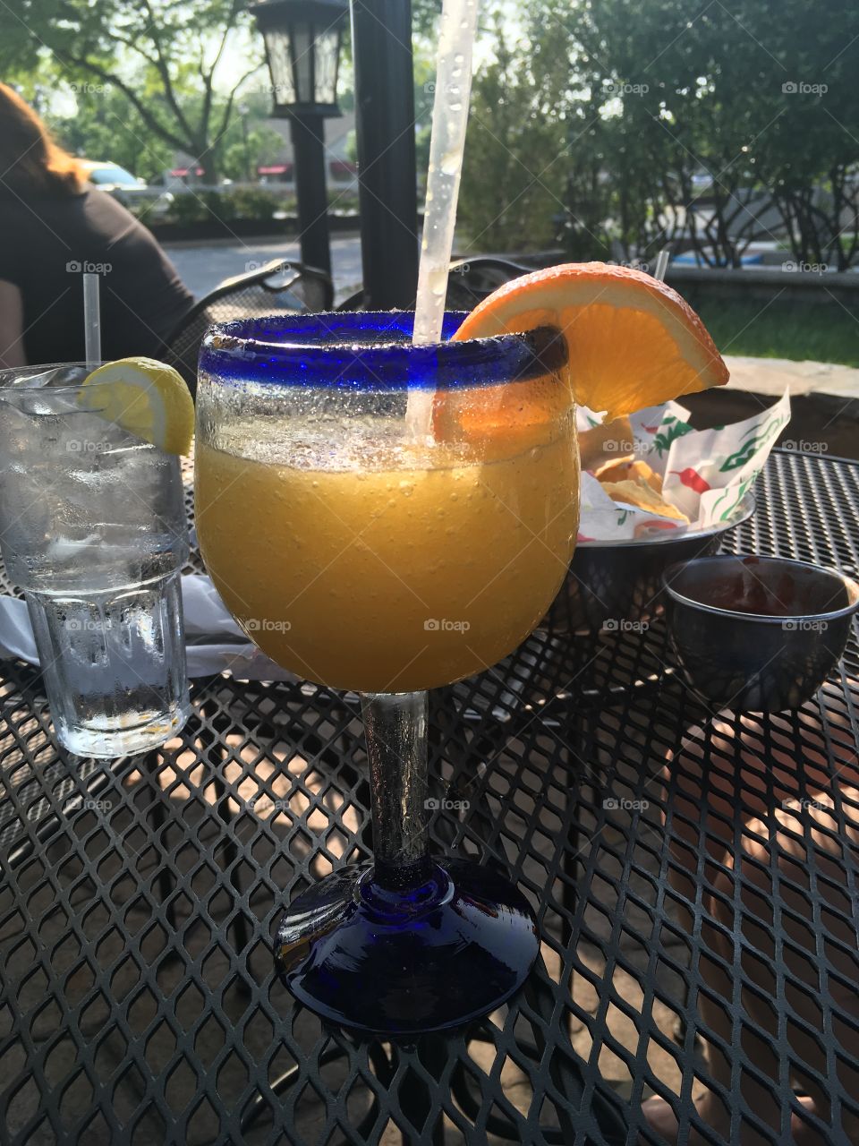 A mango margarita on a warm day 