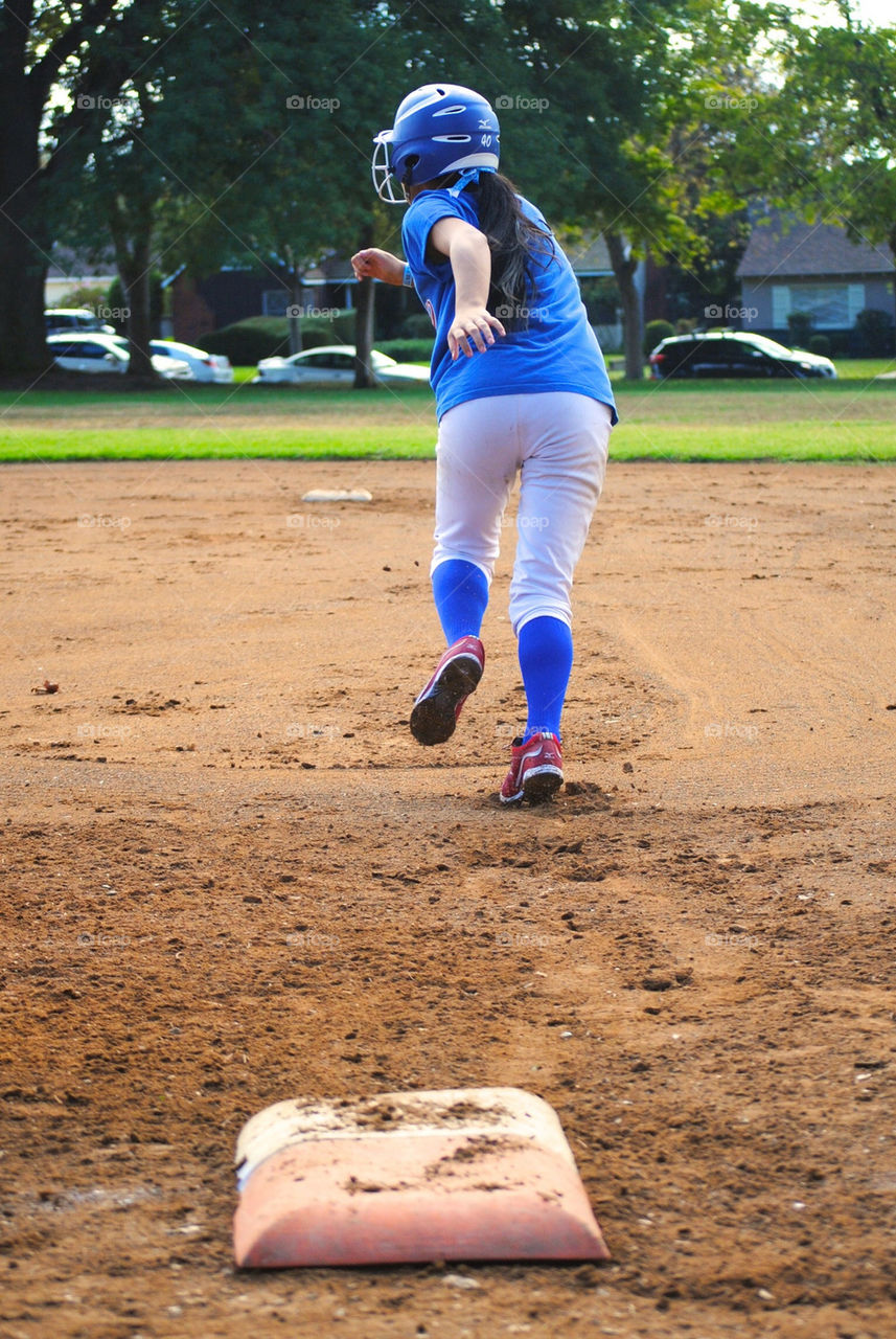 Breaking for second base