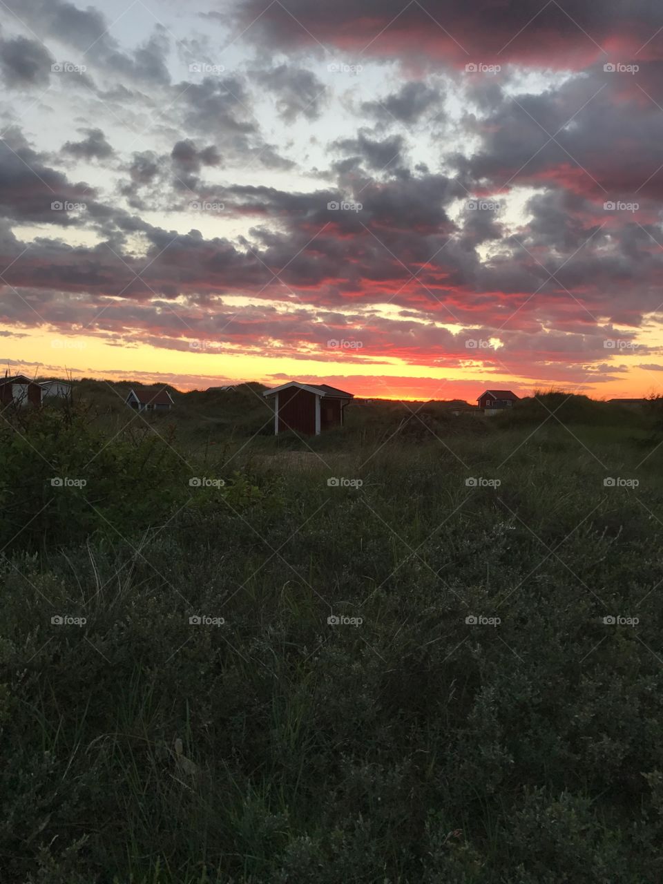 Sunset in the south of Sweden 