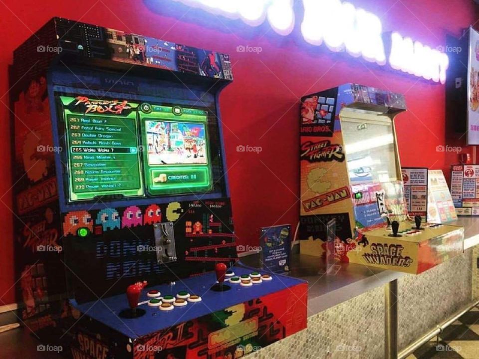 Found myself thrilled with these retro arcade games at Big Daddy's Dubai.