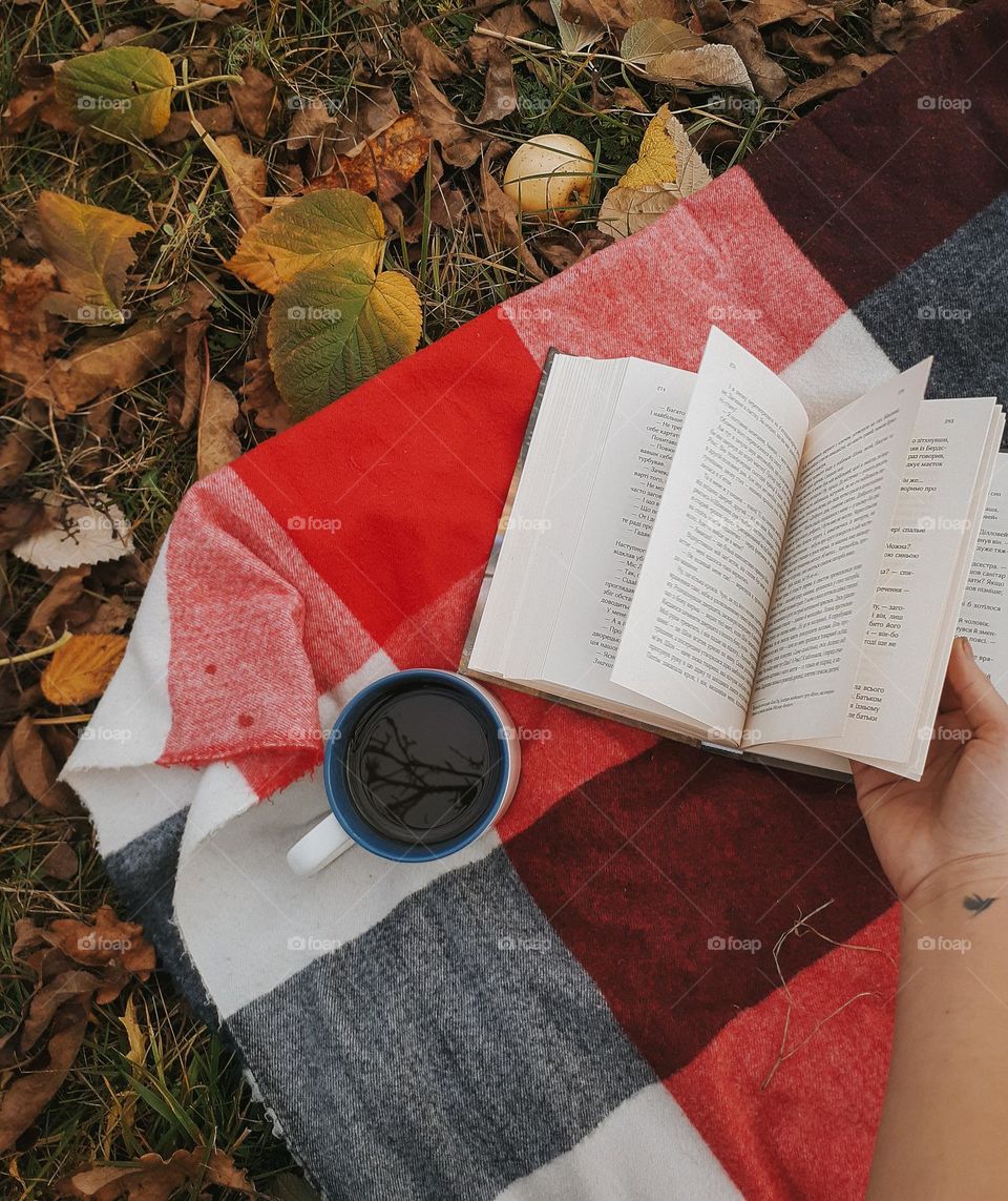 Warm tea, a book and a blanket are all you need when it's cold