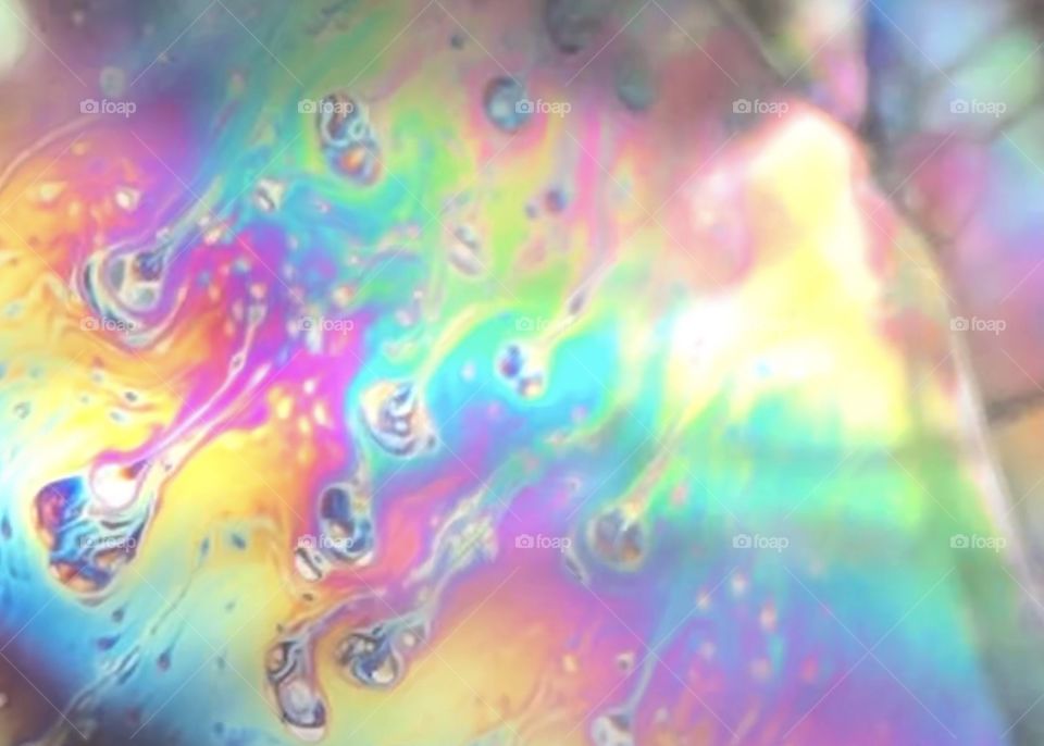 Colorful water bubbles abstract 