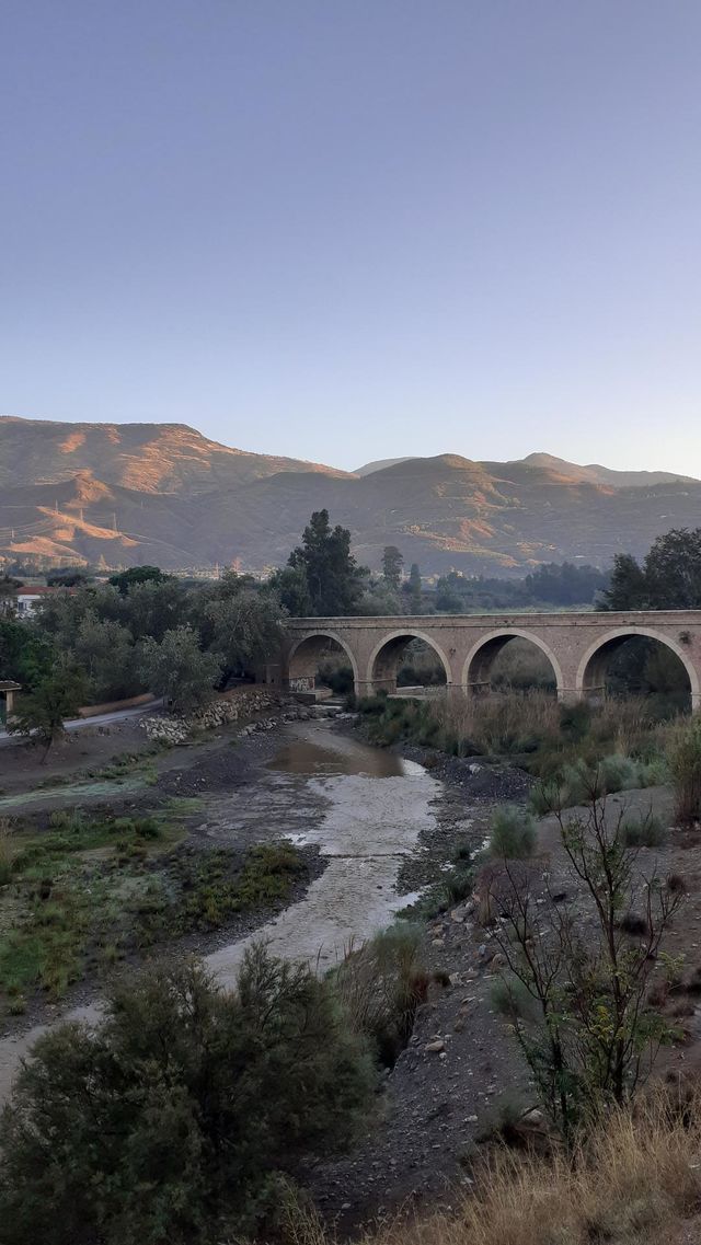 Bridge with mountain view