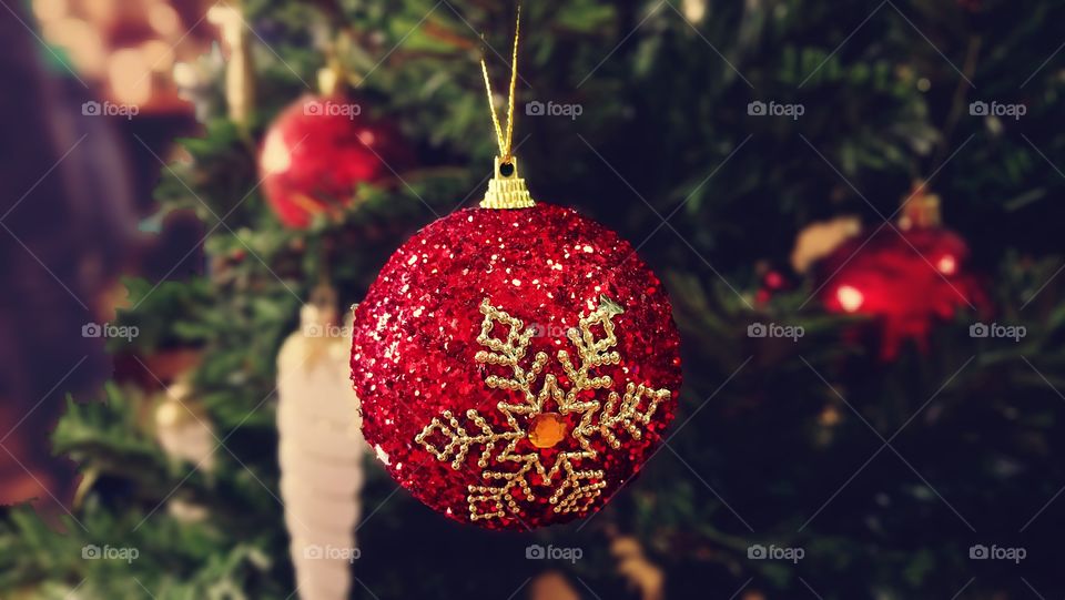 Christmas fur tree decoration