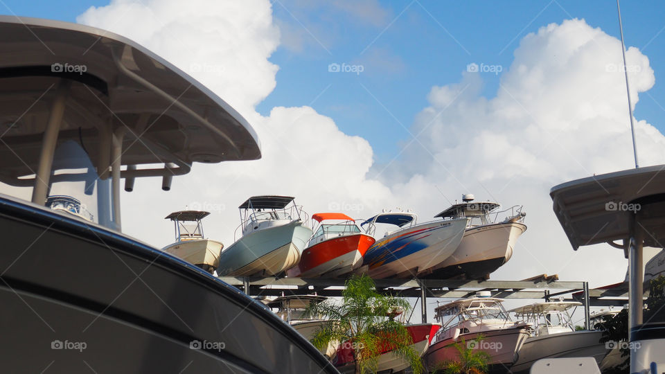 Boats at boat shop miami, Fl