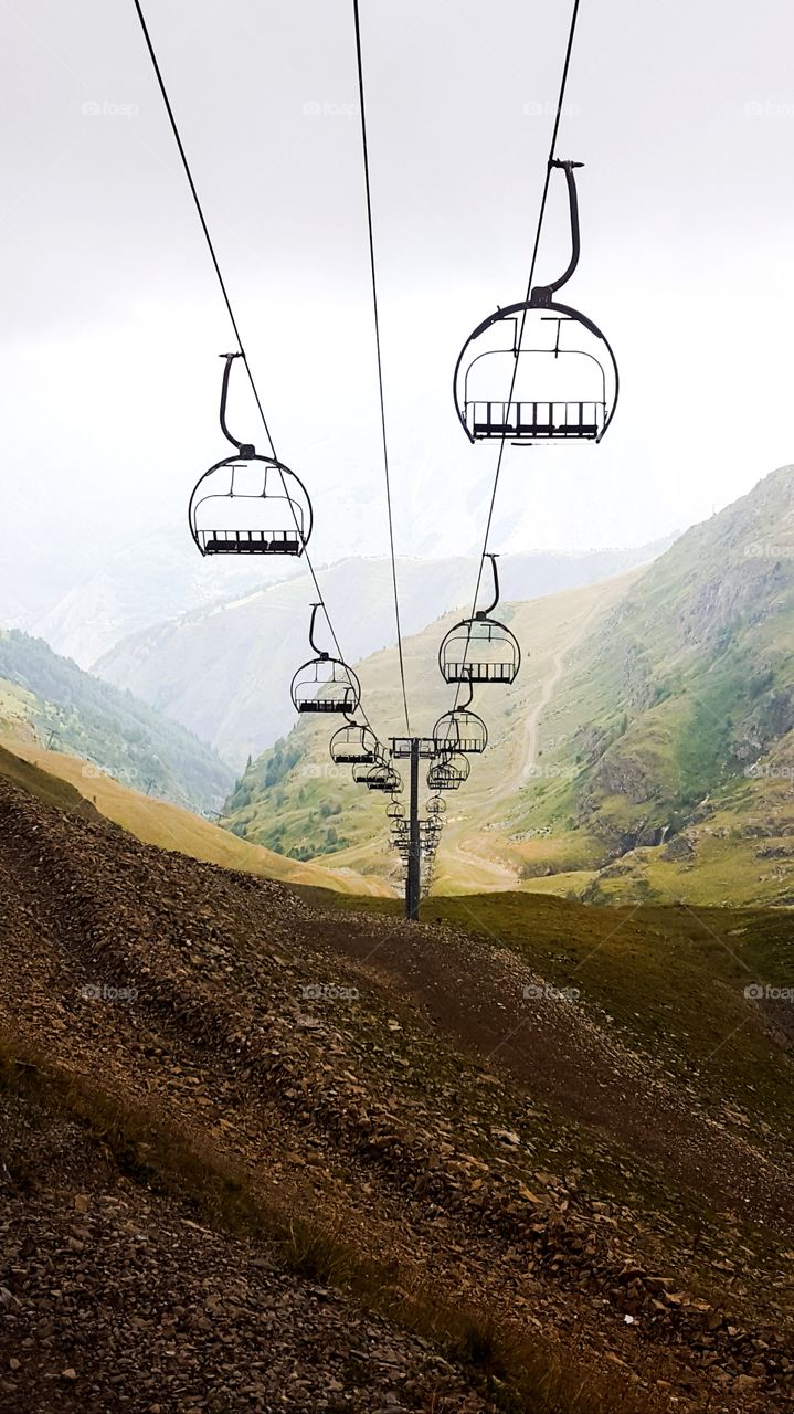Chair lift in France