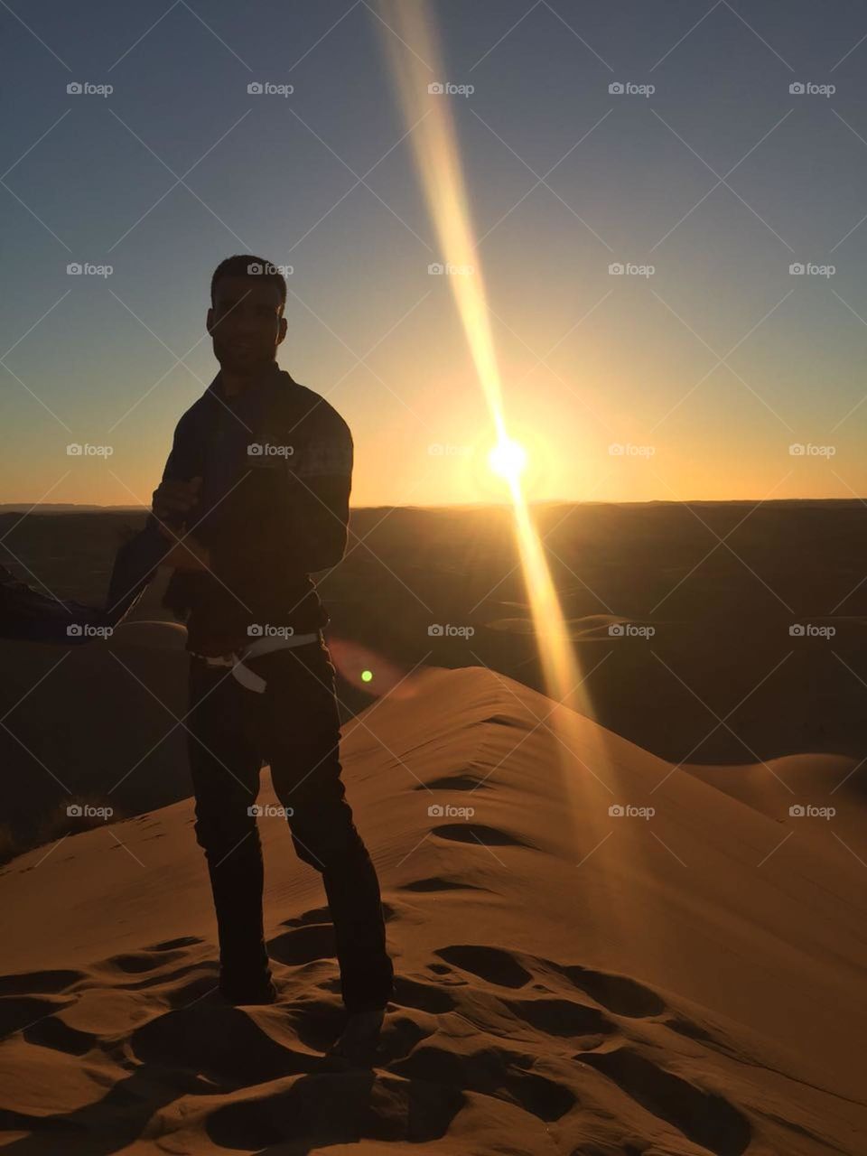 sunset in desert