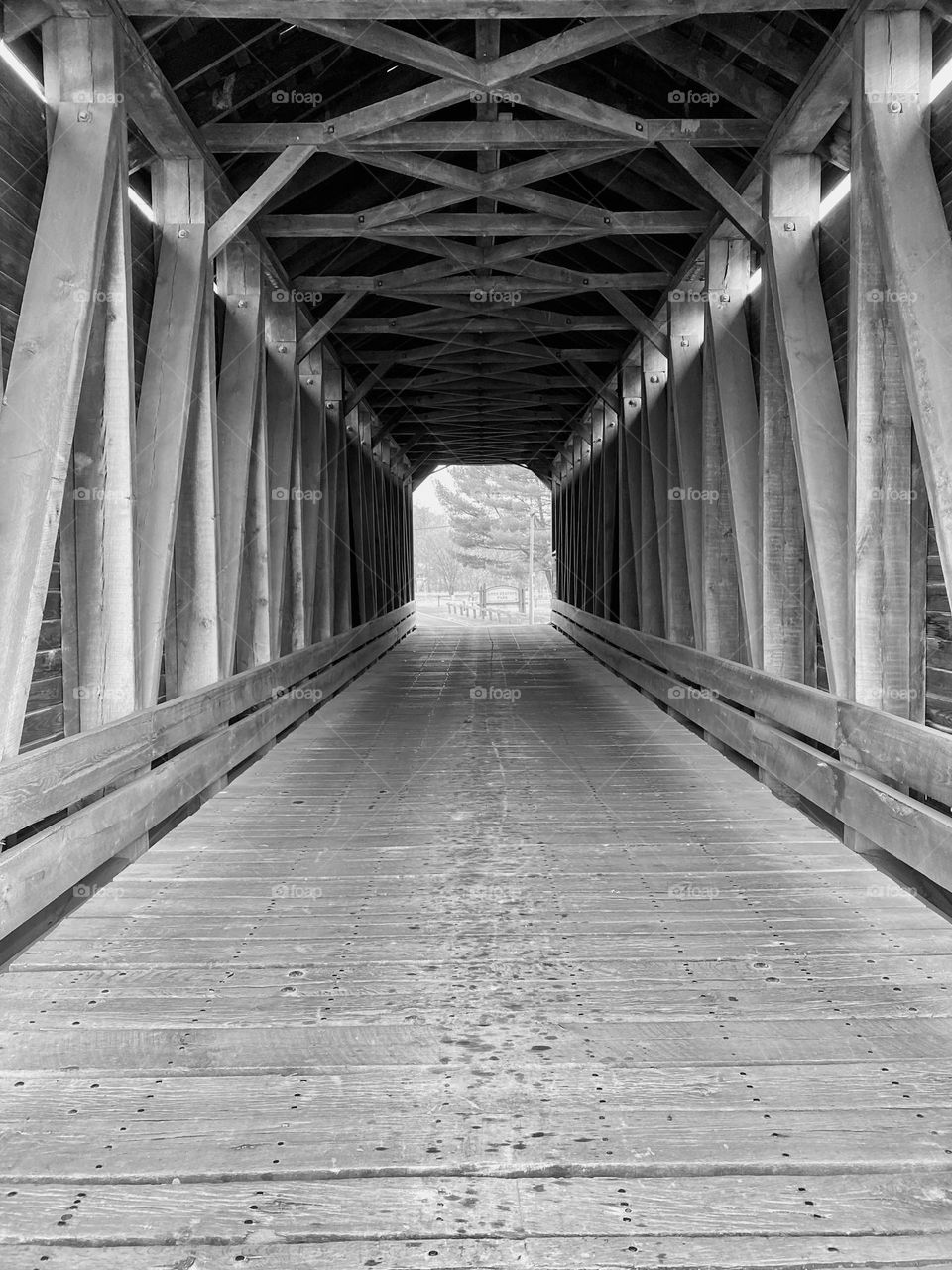 A covered bridge in Frederick Maryland 